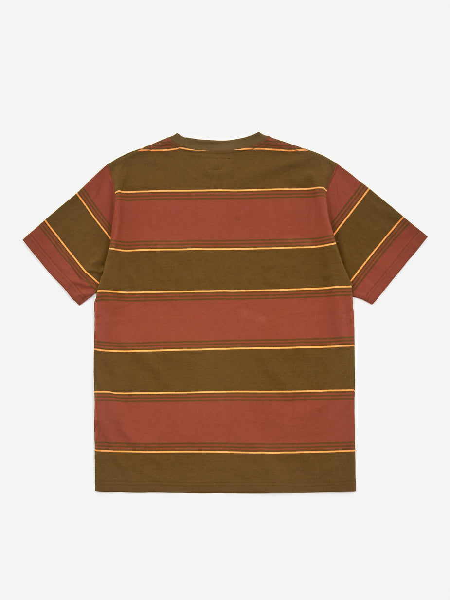 Beams Plus Beams Plus Pocket 16/ Border T-Shirt - Olive - Green
