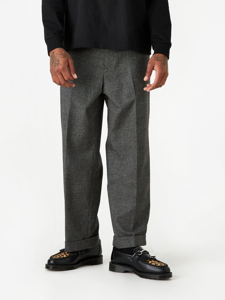Beams Plus Beams Plus Wide Leg Wool Trouser - Grey - Grey