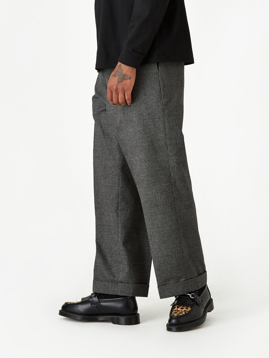 Beams Plus Beams Plus Wide Leg Wool Trouser - Grey - Grey