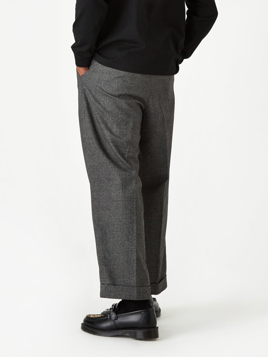 Beams Plus Beams Plus Wide Leg Wool Trouser - Grey - Grey
