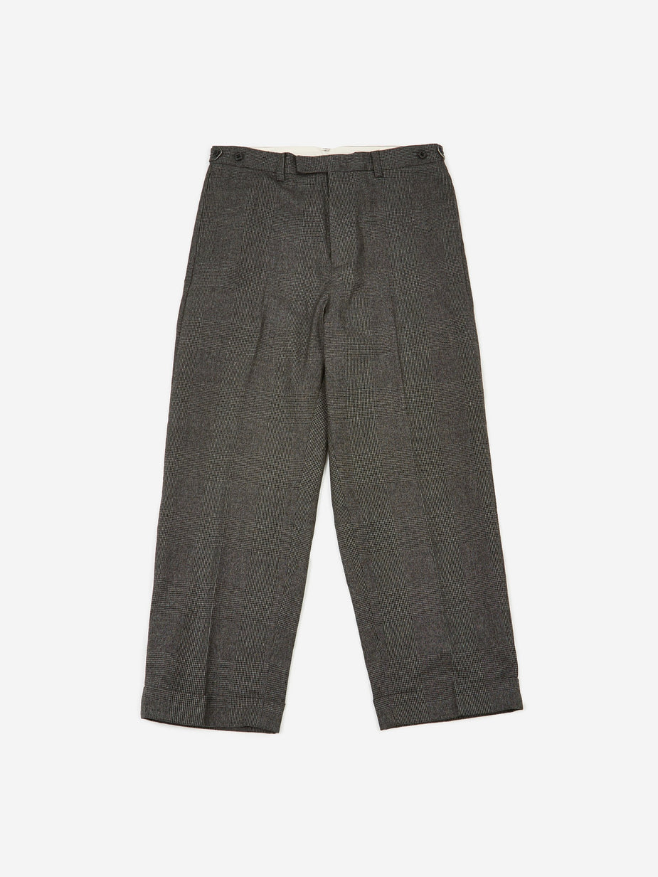 Beams Plus Beams Plus Wide Leg Wool Trouser - Grey - Grey