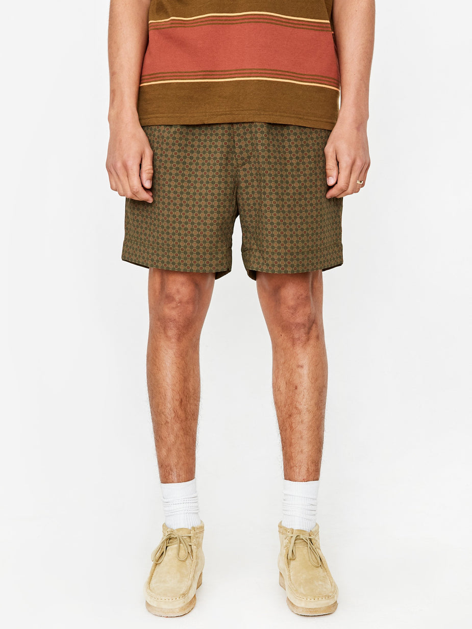 Beams Plus Beams Plus Wide Short Pant - Olive - Green