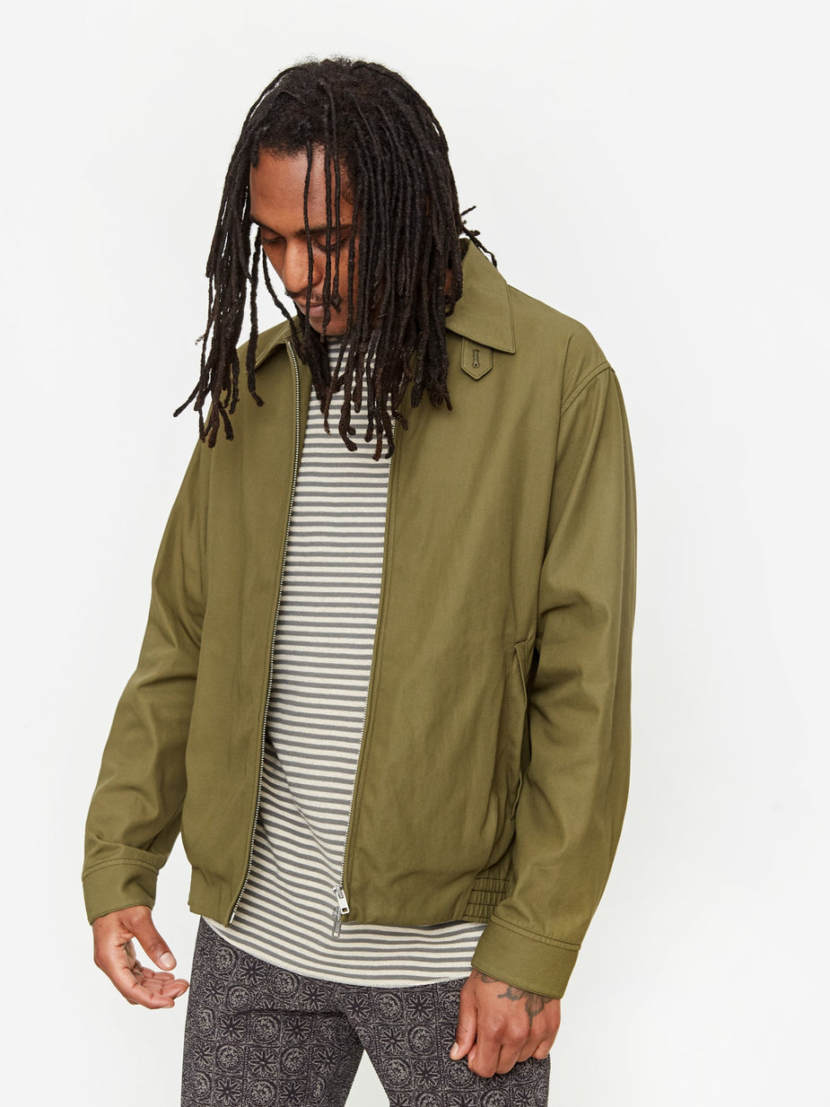 Beams Plus Beams Plus Zip Blouson Cotton Twill Jacket - Olive - Green