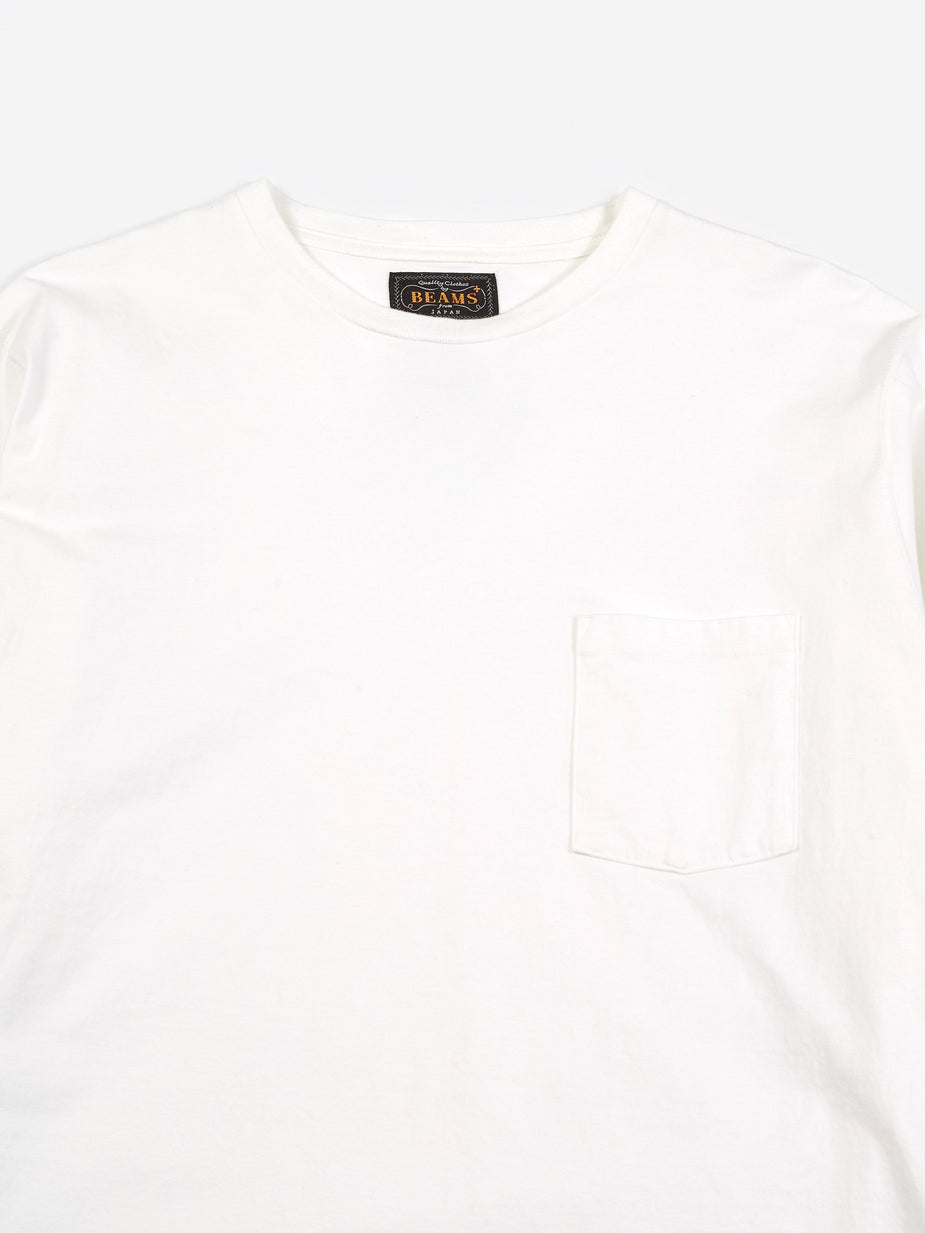 Beams Plus Beams Plus Longsleeve Pocket T-Shirt 40/2 - White - White