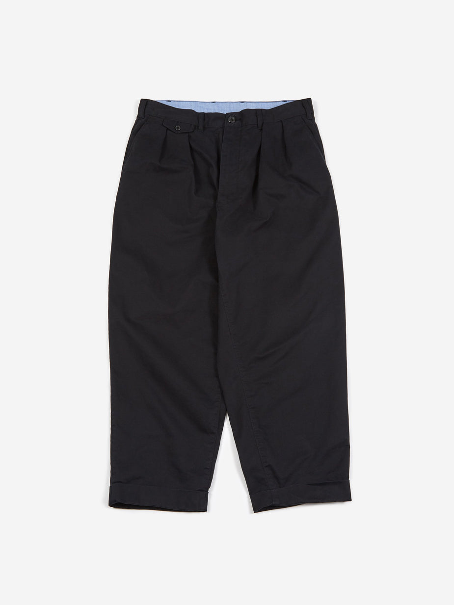 Beams Plus Beams Plus 2 Pleats Twill Trouser - Black - Black