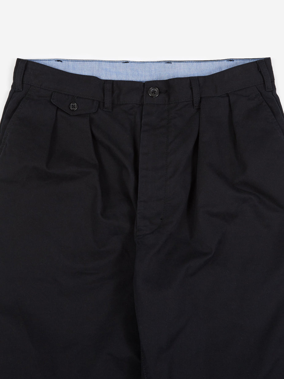 Beams Plus Beams Plus 2 Pleats Twill Trouser - Black - Black