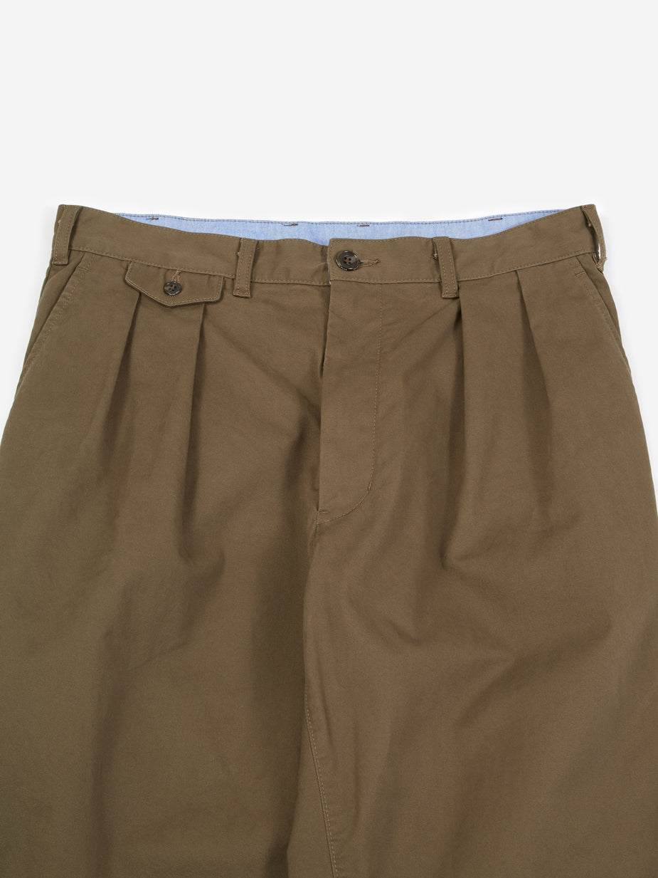 Beams Plus Beams Plus 2 Pleats Twill Trouser - Olive - Green
