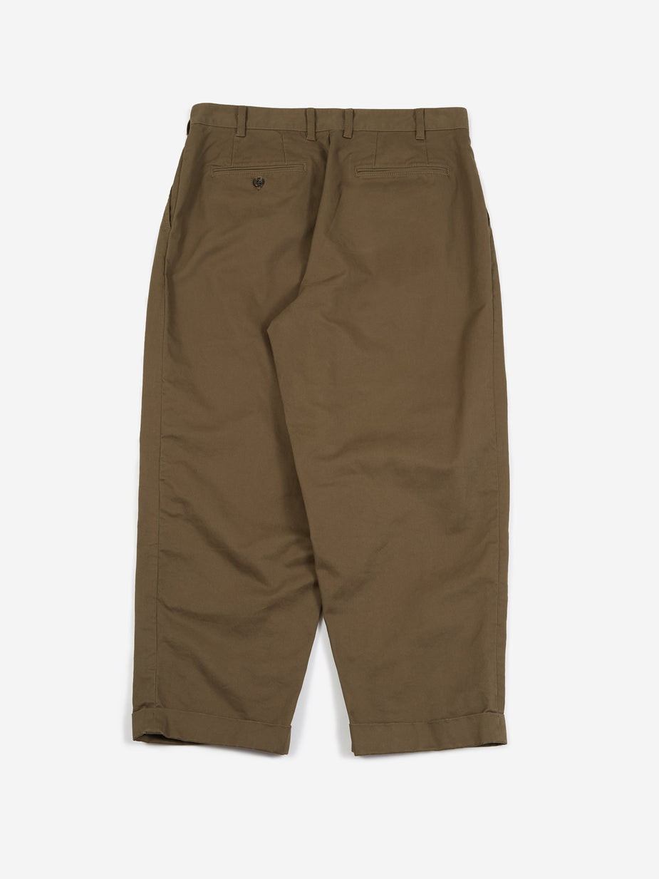 Beams Plus Beams Plus 2 Pleats Twill Trouser - Olive - Green