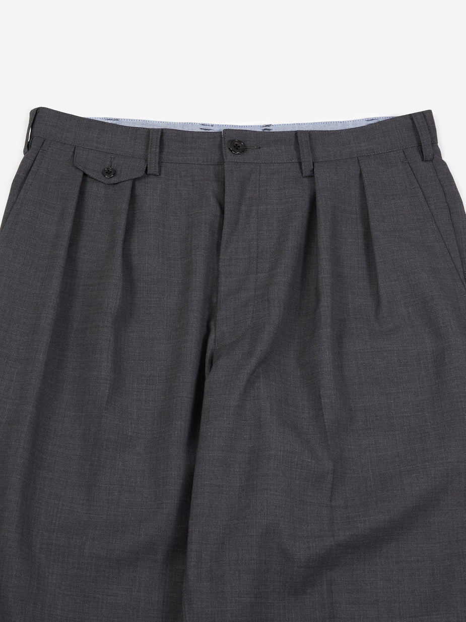 Beams Plus Beams Plus Tropical 2 Pleats Wool Trouser - Grey - Grey