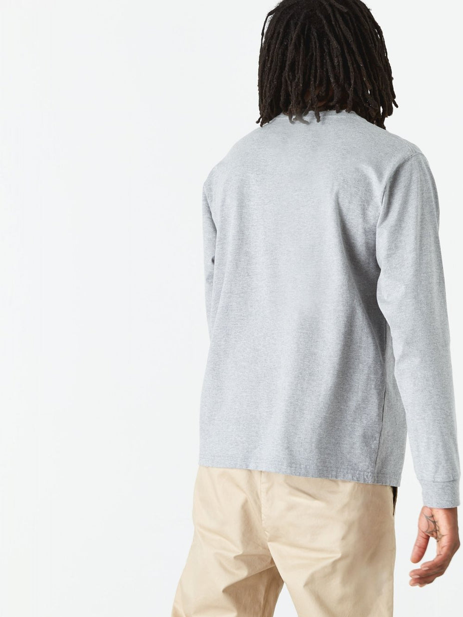 Beams Plus Beams Plus Longsleeve Pocket T-Shirt 40/2 - Grey - Grey