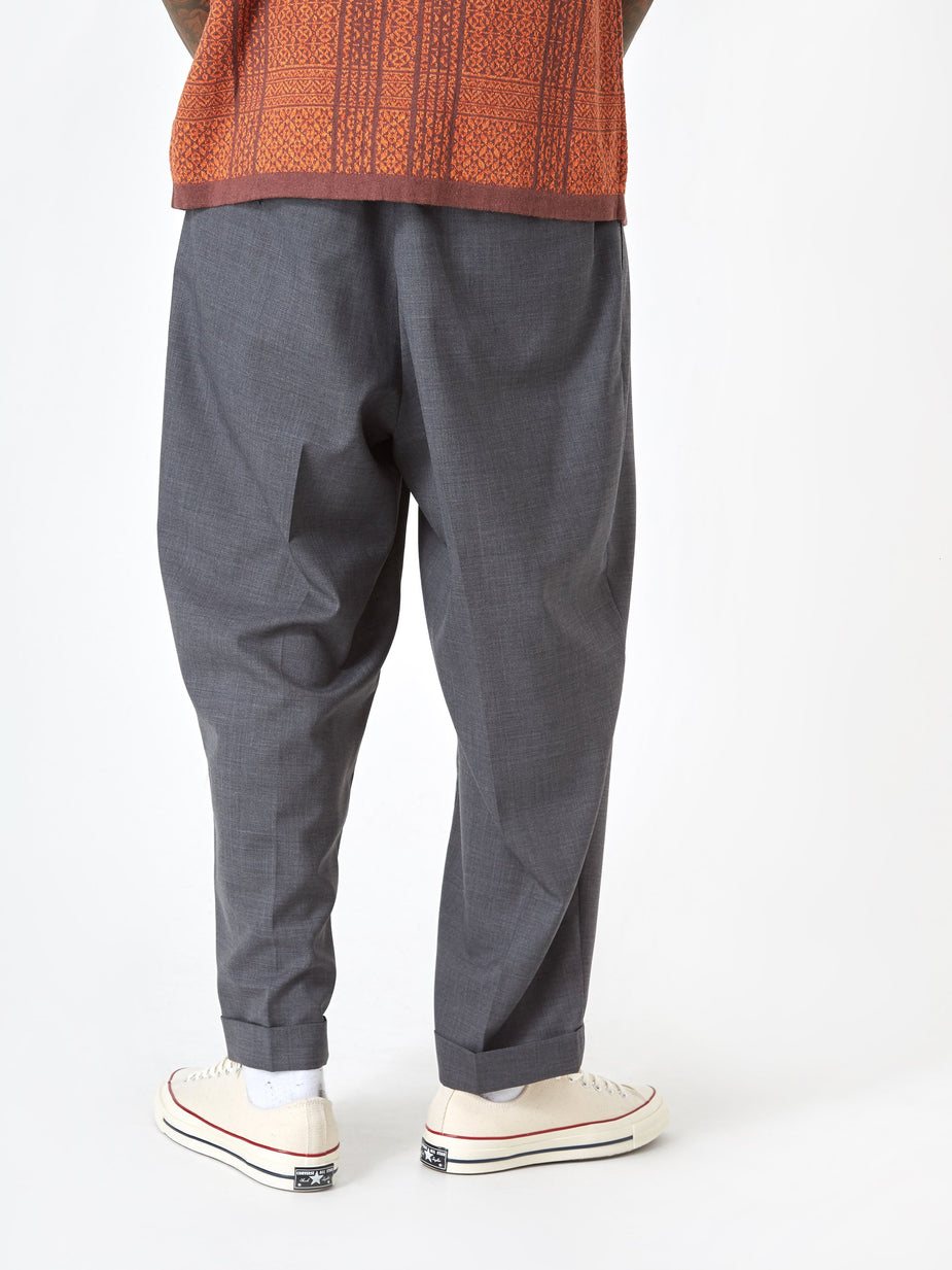 Beams Plus Beams Plus Tropical 2 Pleats Wool Trouser - Grey - Grey