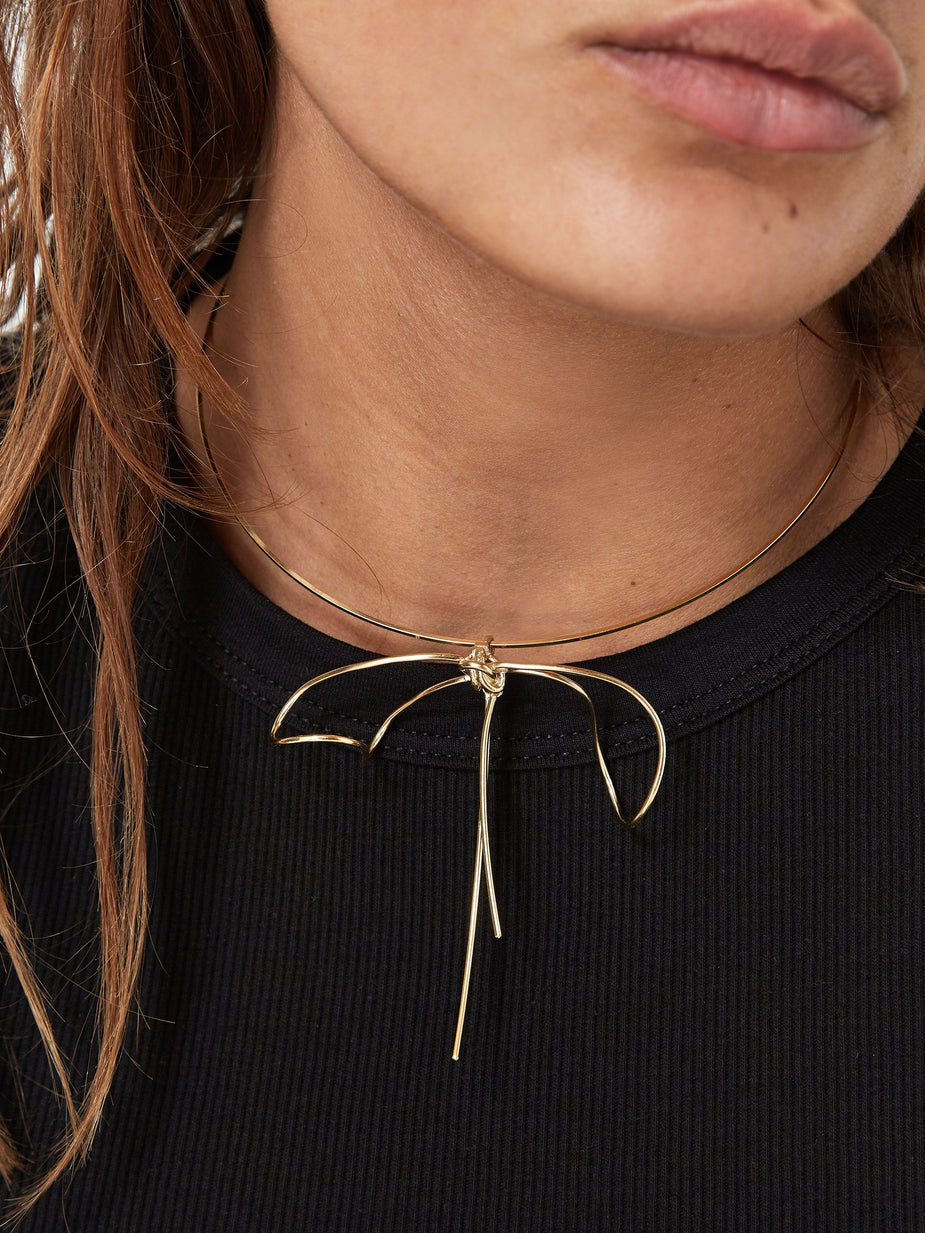 Beatriz Palacios Beatriz Palacios Bow Choker - Gold Vermeil 18K - Gold