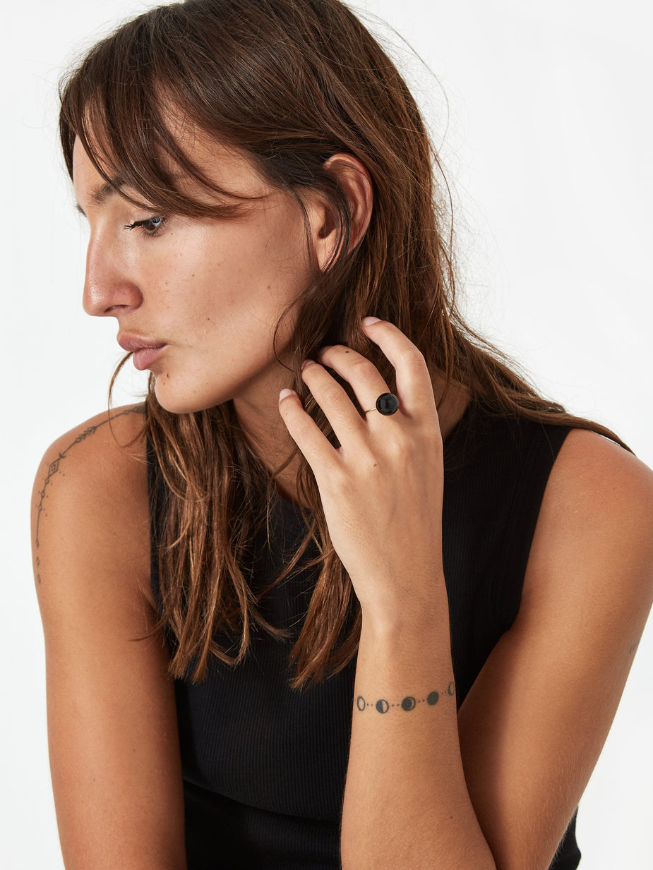 Beatriz Palacios Beatriz Palacios Onyx Ring 12mm - Black Onyx - Black