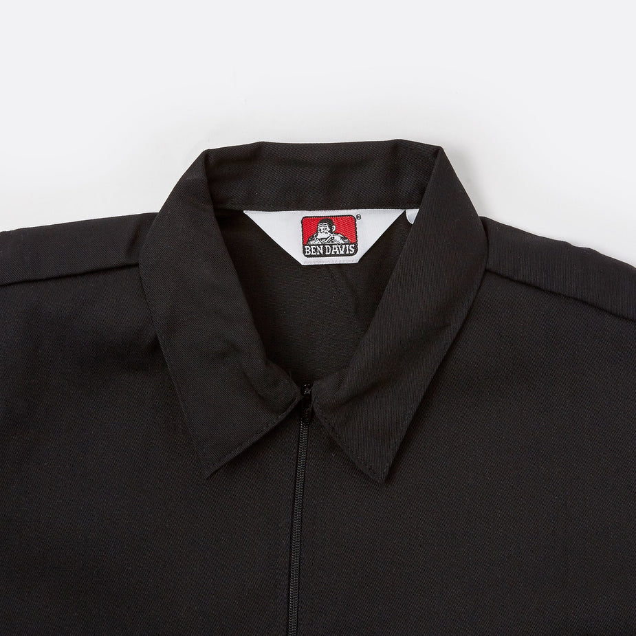 Ben Davis Ben Davis Half Zip Work Shirt - Black - Black