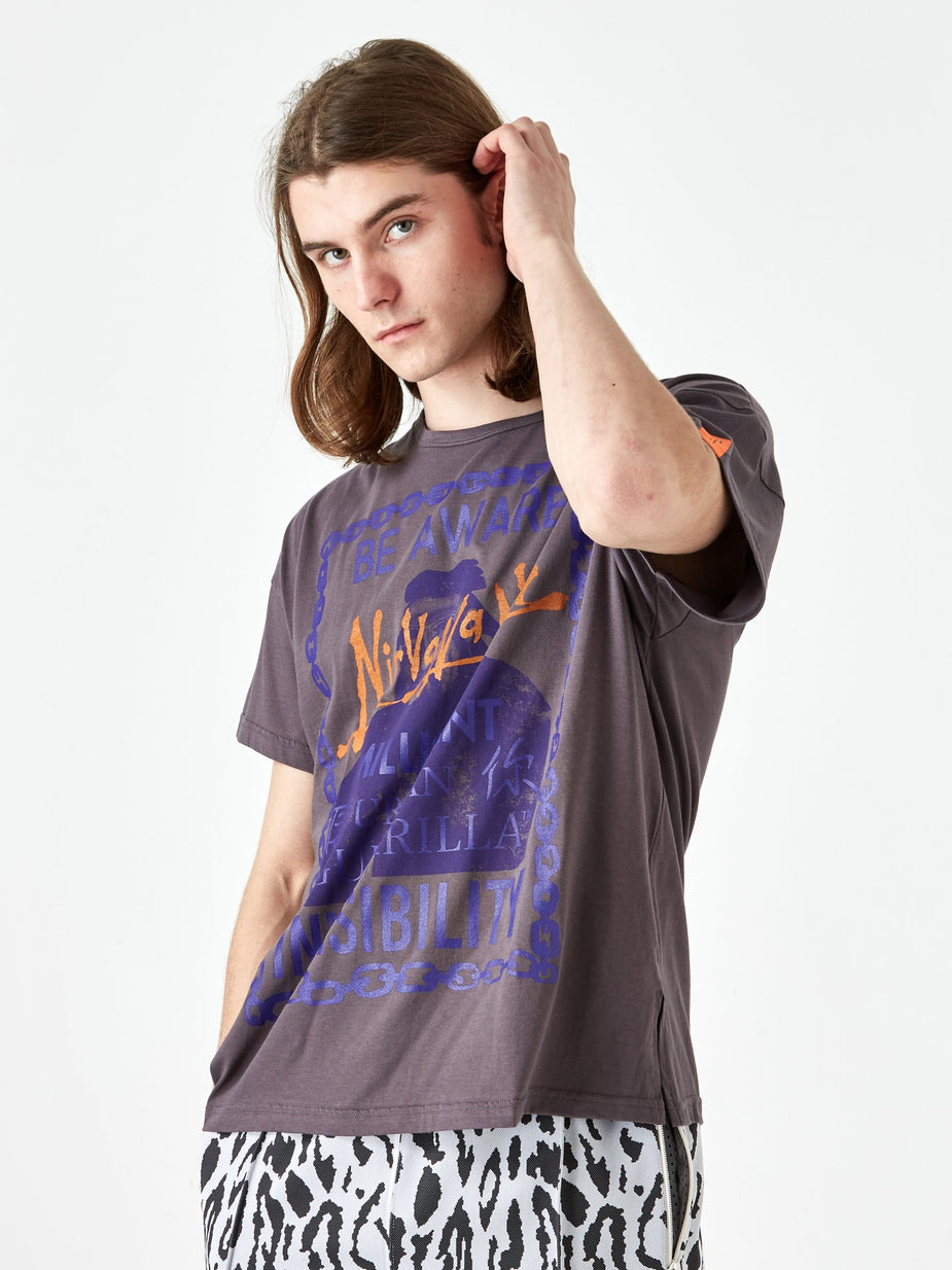 Black Weirdos Black Weirdos BEAWARE Shortsleeve T-Shirt - Charcoal - Grey