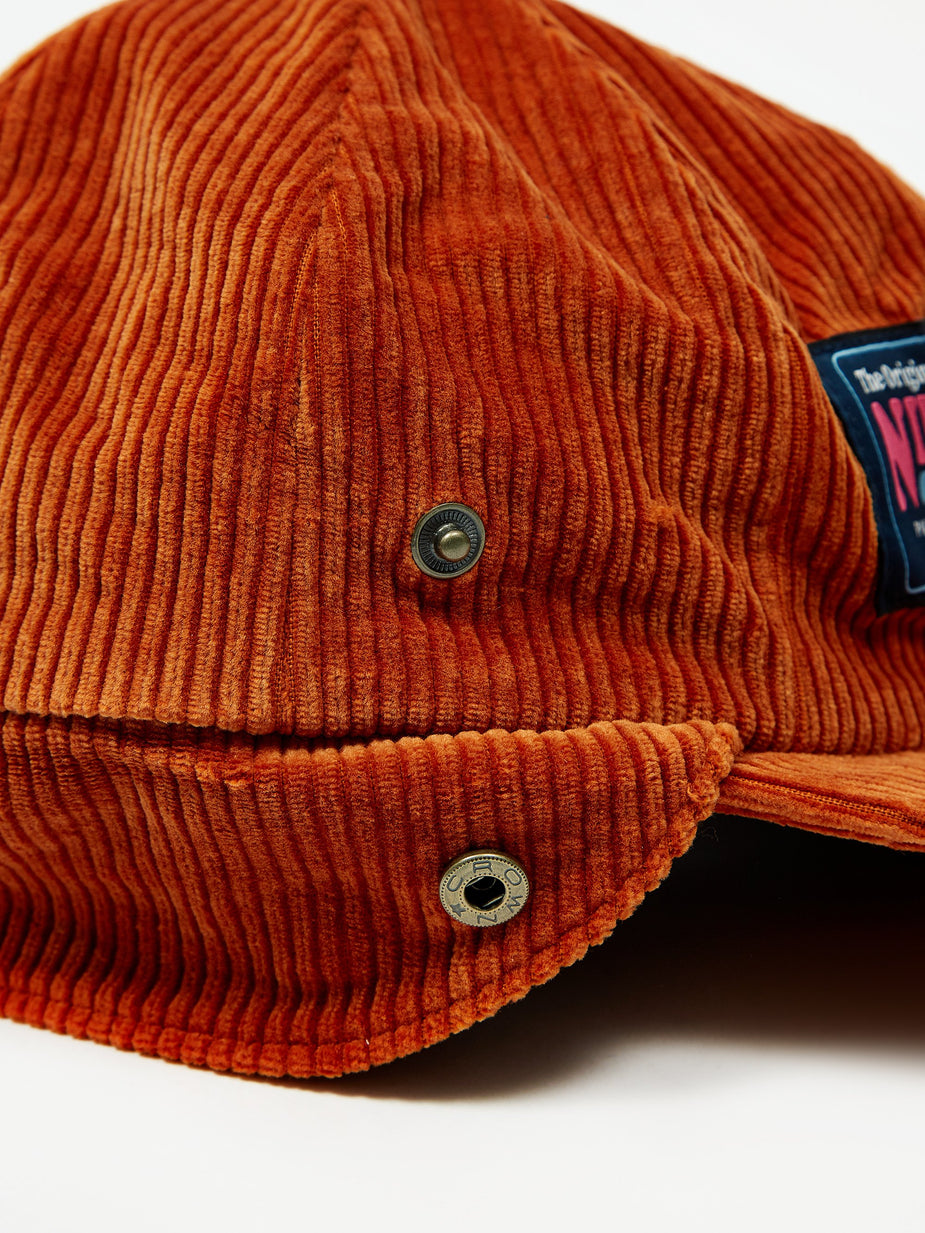 Black Weirdos Black Weirdos Corduroy Flap Cap - Orange - Orange