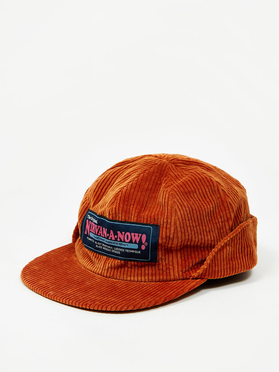 Black Weirdos Black Weirdos Corduroy Flap Cap - Orange - Orange