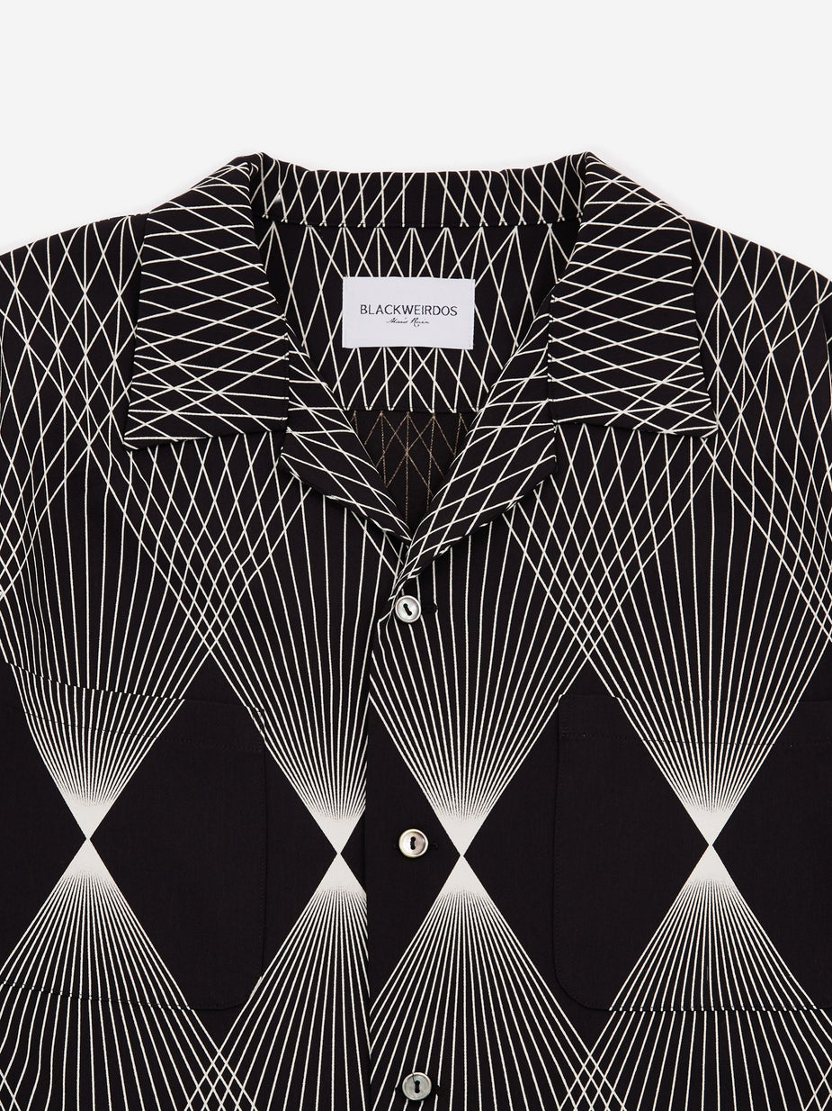 Black Weirdos Black Weirdos Geometric Pattern Shirt - Black - Black
