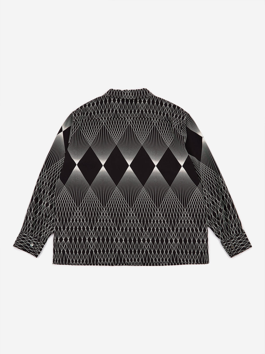 Black Weirdos Black Weirdos Geometric Pattern Shirt - Black - Black