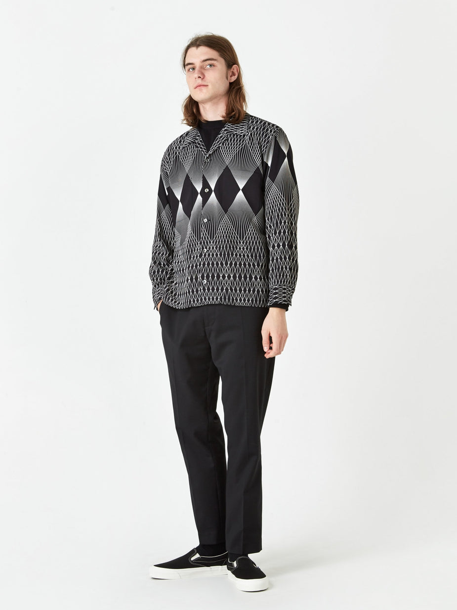 Black Weirdos Black Weirdos Geometric Pattern Shirt - Black - Black