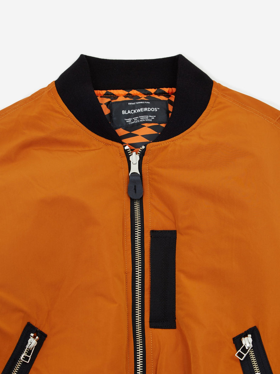 Black Weirdos Black Weirdos L-2A Flight Jacket - Orange - Orange