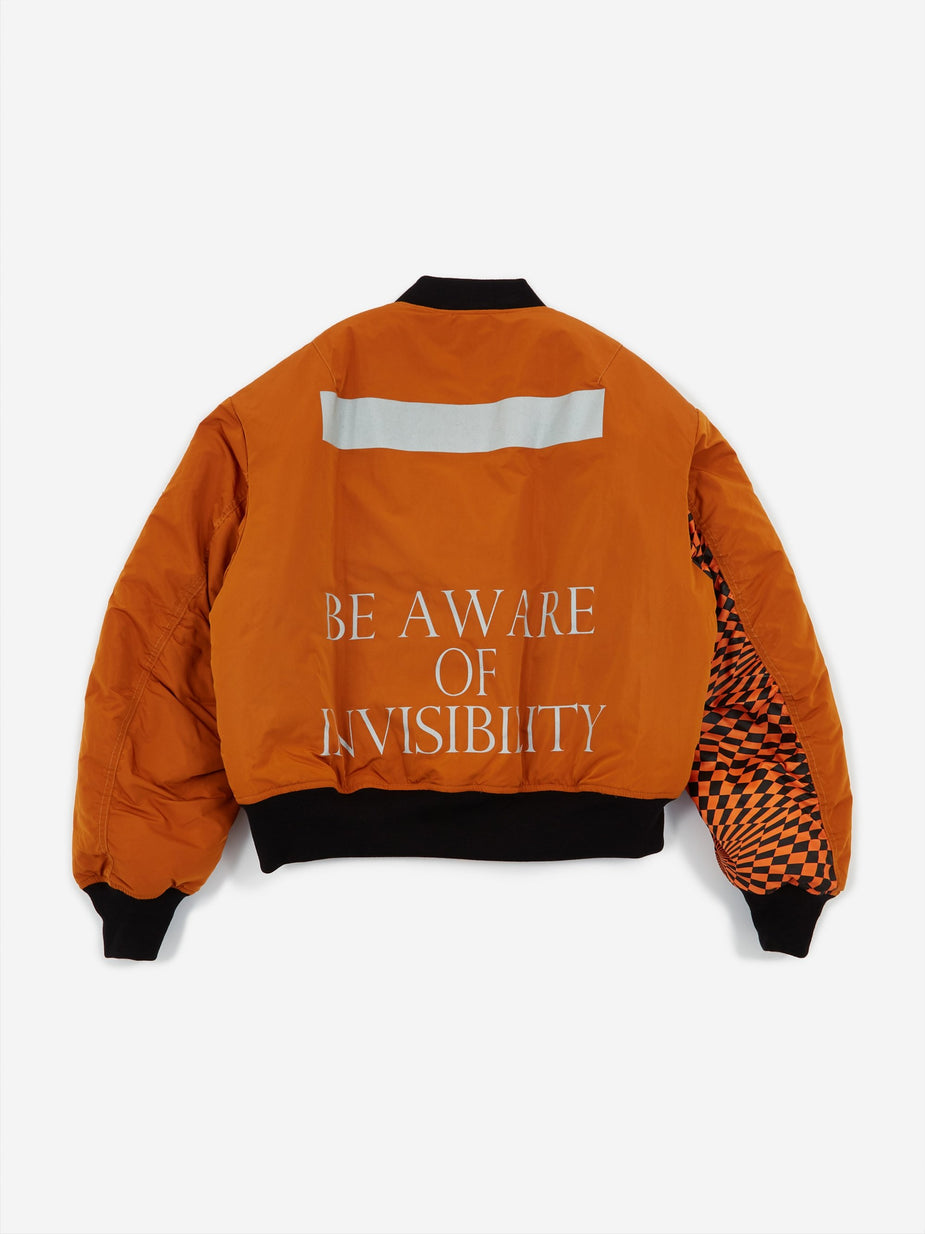 Black Weirdos Black Weirdos L-2A Flight Jacket - Orange - Orange