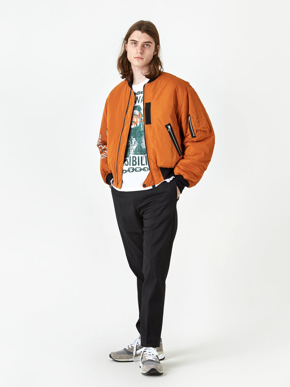 Black Weirdos Black Weirdos L-2A Flight Jacket - Orange - Orange