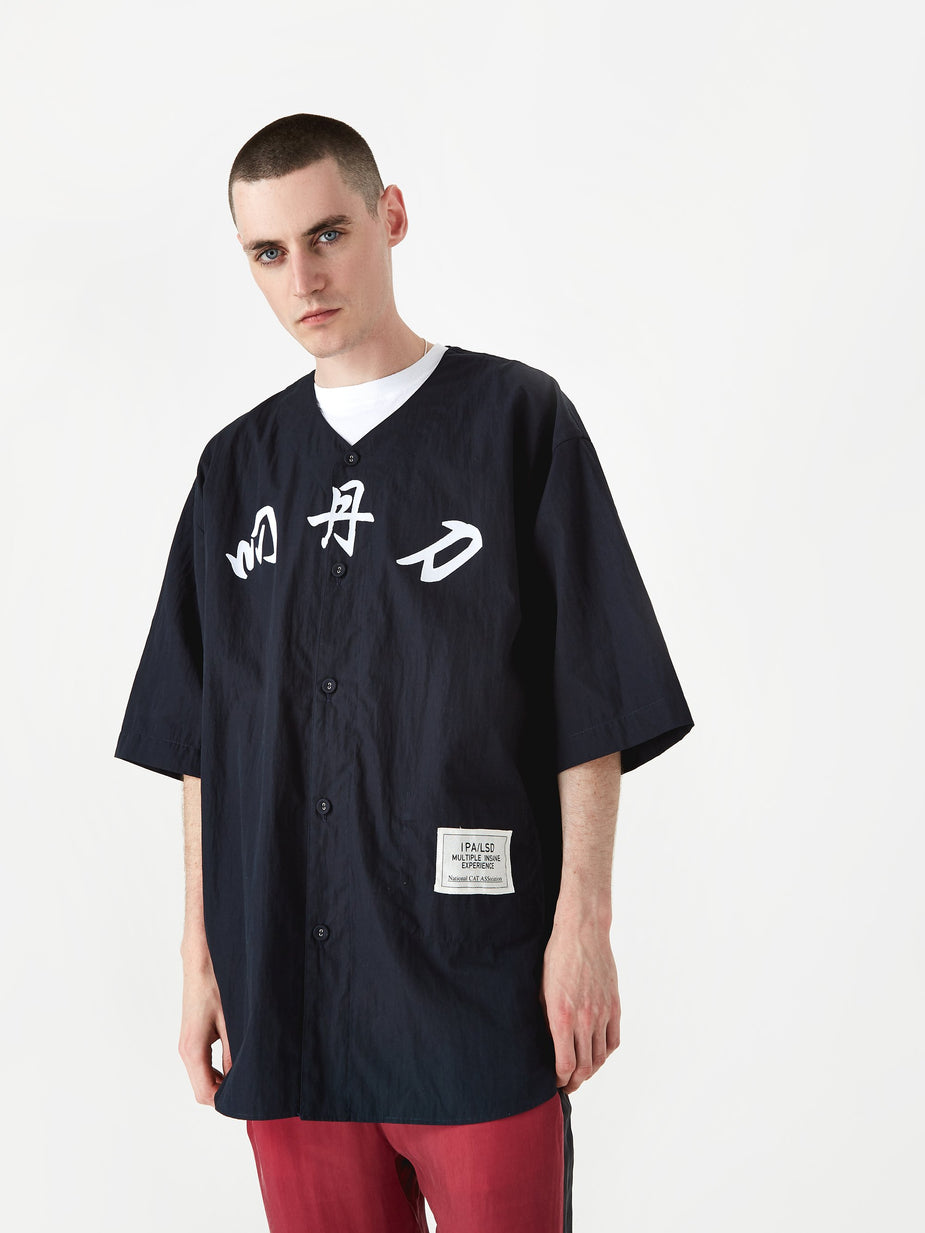 Black Weirdos Black Weirdos Baseball Shirt - Navy - Blue