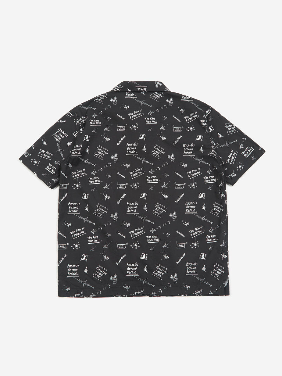 Born Again Born Again Doodles Shortsleeve Shirt - Black/White - Black