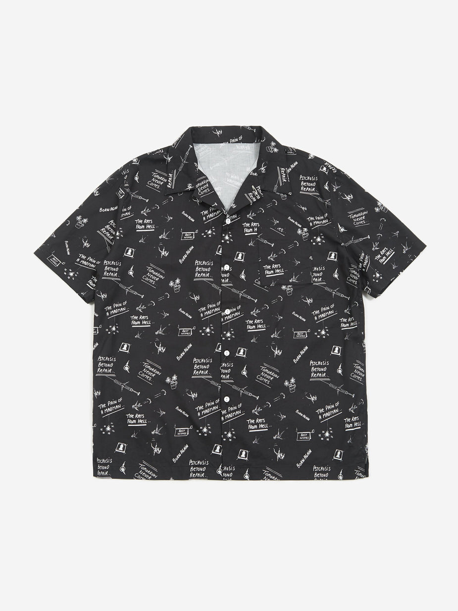 Born Again Born Again Doodles Shortsleeve Shirt - Black/White - Black