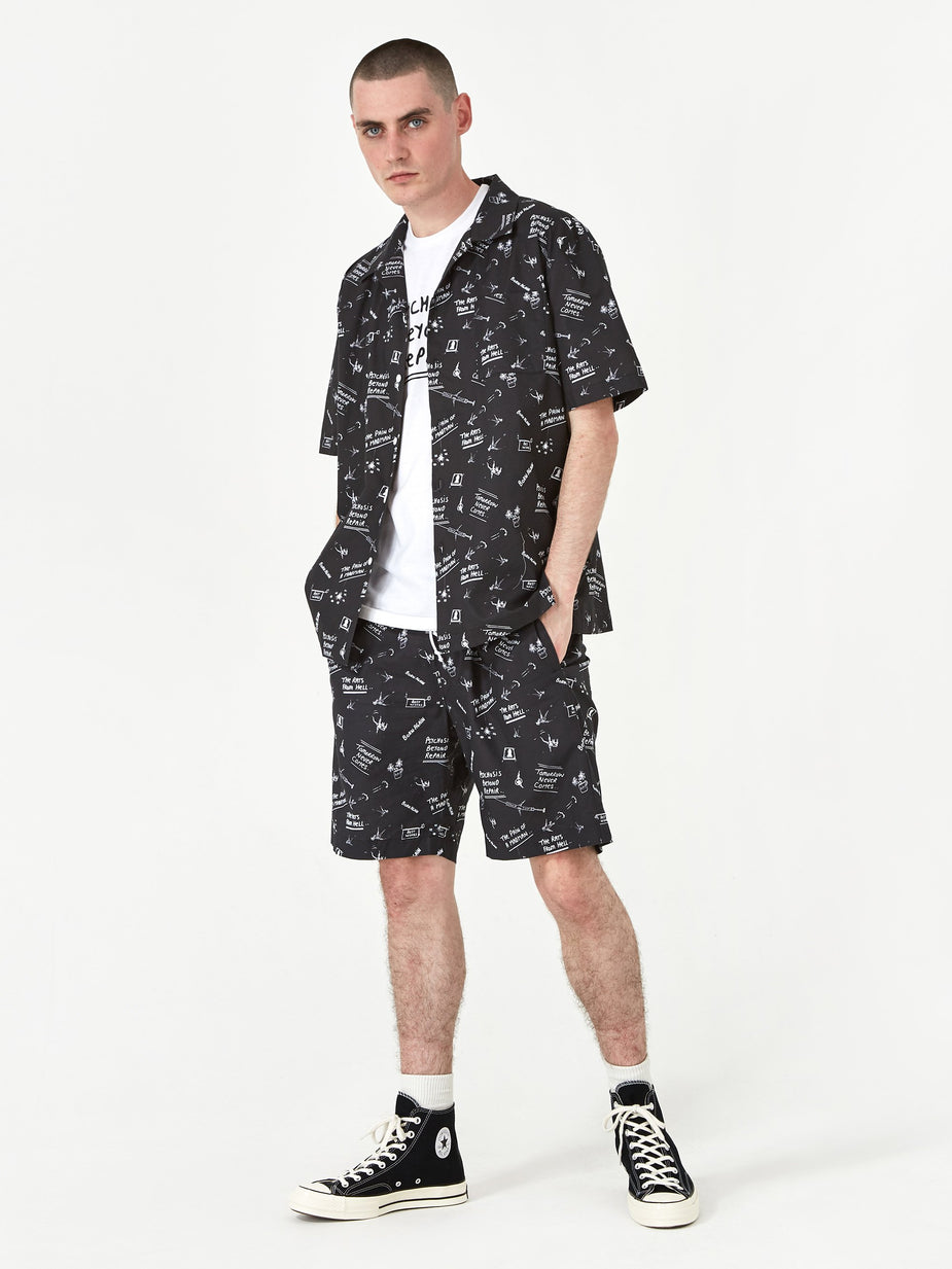 Born Again Born Again Doodles Short - Black/White - Black