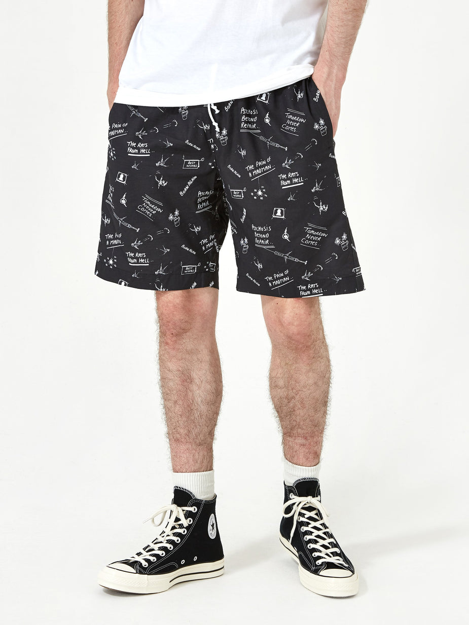 Born Again Born Again Doodles Short - Black/White - Black