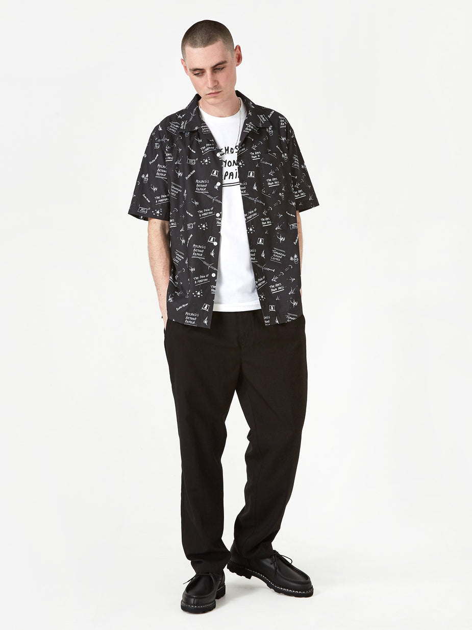 Born Again Born Again Doodles Shortsleeve Shirt - Black/White - Black