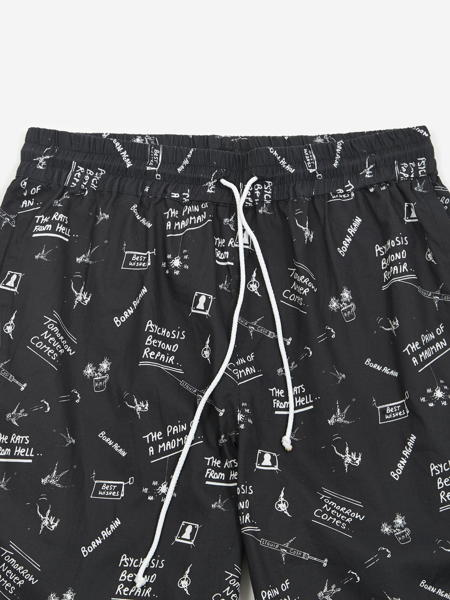 Born Again Born Again Doodles Short - Black/White - Black