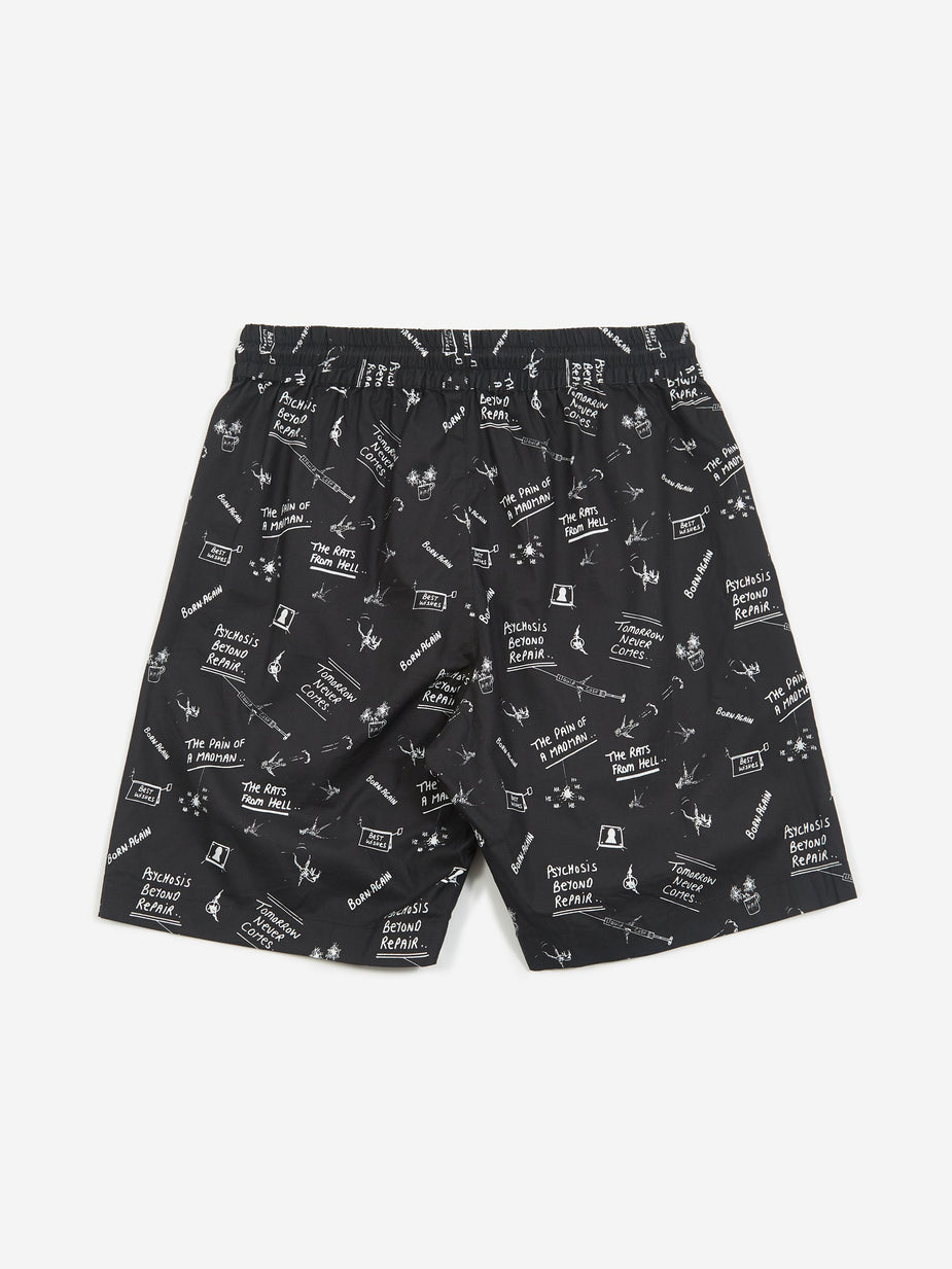 Born Again Born Again Doodles Short - Black/White - Black