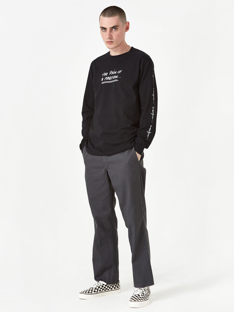 Born Again Born Again The Pain Of A Madman Longsleeve T-Shirt - Black - Black