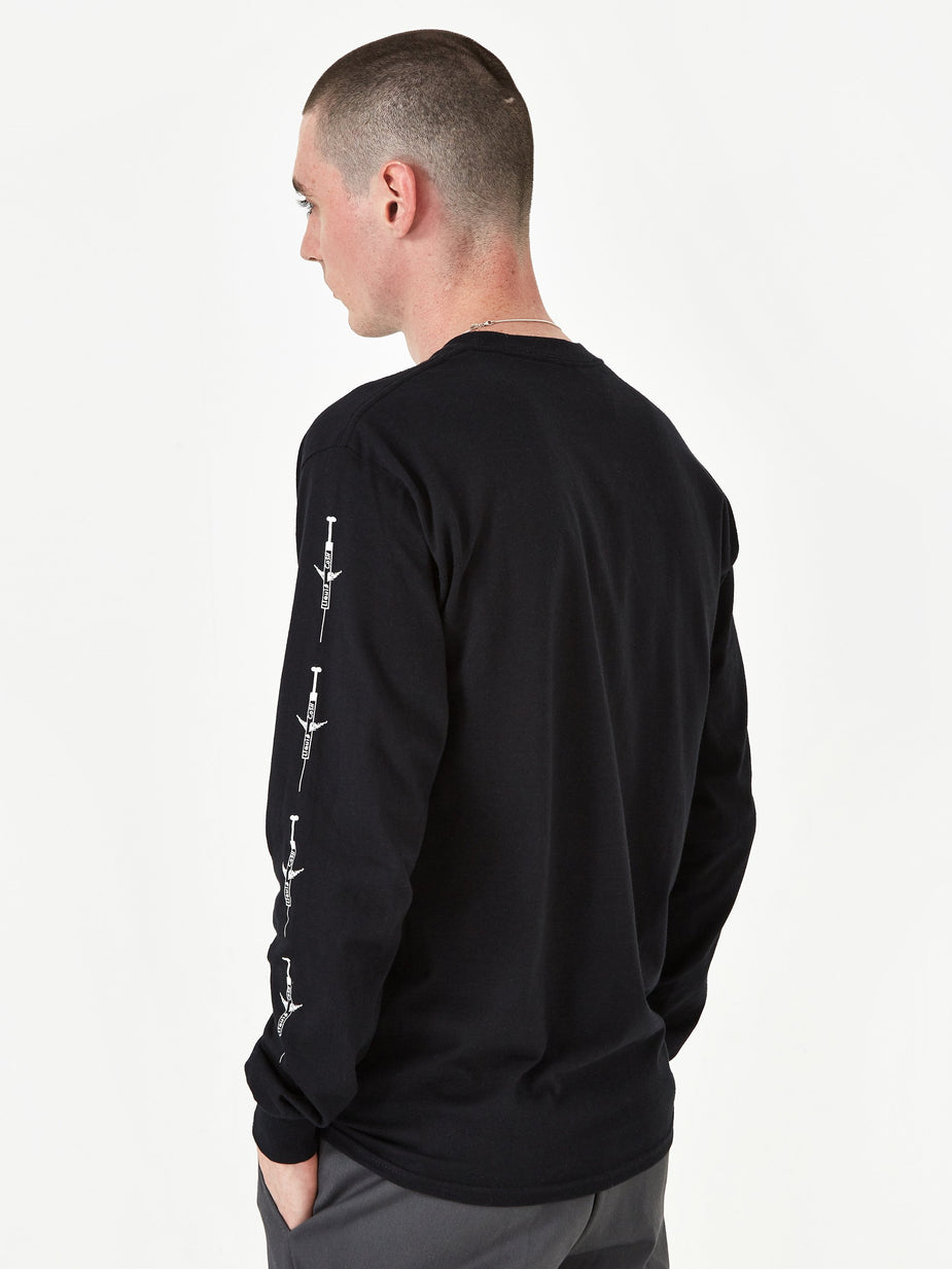 Born Again Born Again The Pain Of A Madman Longsleeve T-Shirt - Black - Black