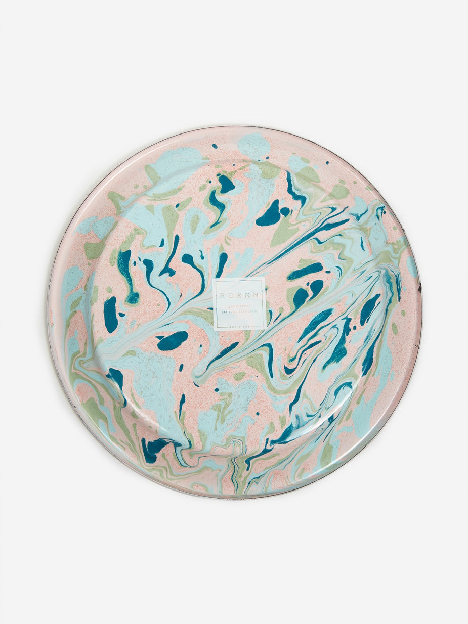 Bornn Bornn Marble Large Flat Plate 25cm - Blush - Other