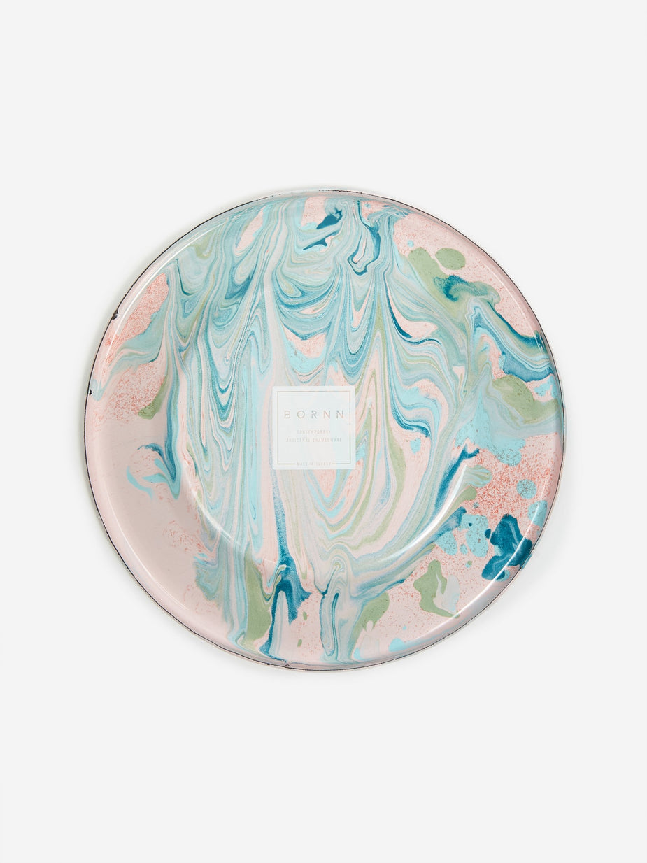 Bornn Bornn Marble Small Flat Plate 21cm - Blush - Other