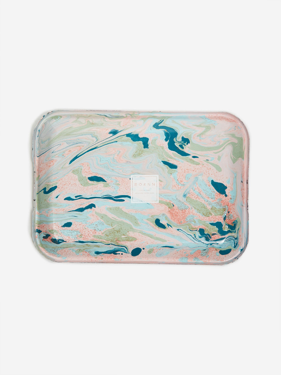 Bornn Bornn Marble Regtangular Tray 26 x 18 x 2cm - Blush - Other