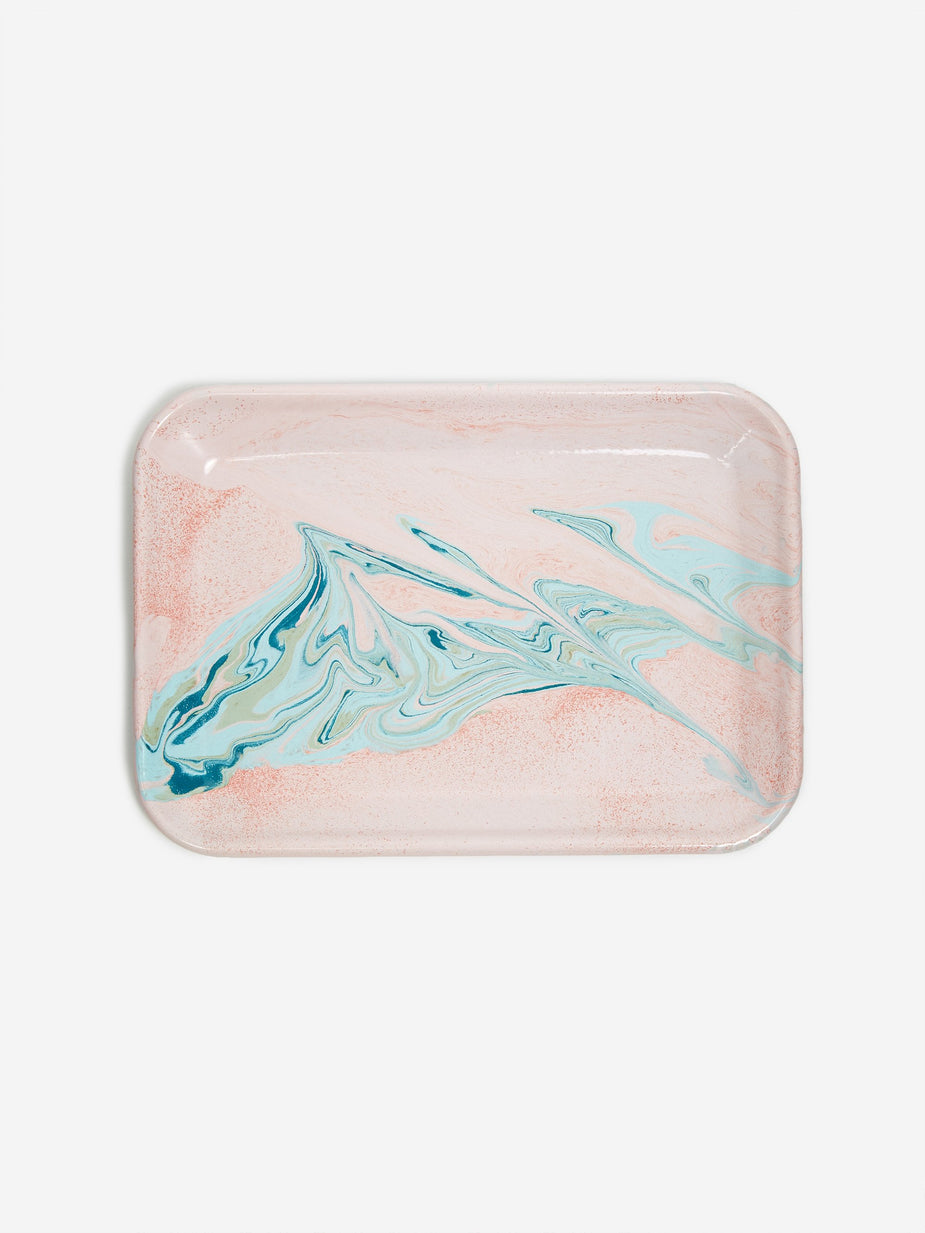 Bornn Bornn Marble Regtangular Tray 26 x 18 x 2cm - Blush - Other