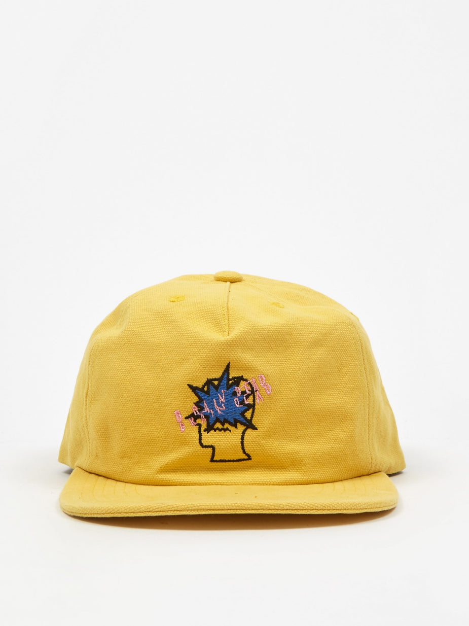 Brain Dead Brain Dead Bang Logo Strap Back Cap - Light Yellow - Yellow