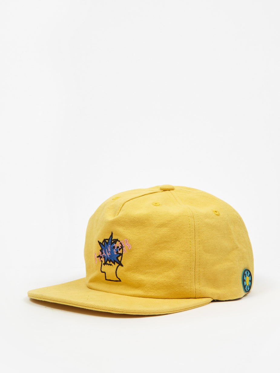 Brain Dead Brain Dead Bang Logo Strap Back Cap - Light Yellow - Yellow