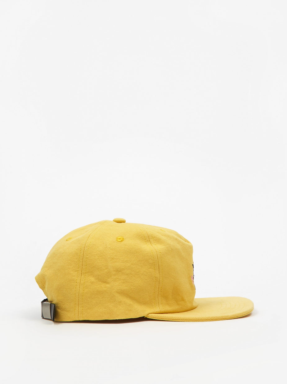 Brain Dead Brain Dead Bang Logo Strap Back Cap - Light Yellow - Yellow