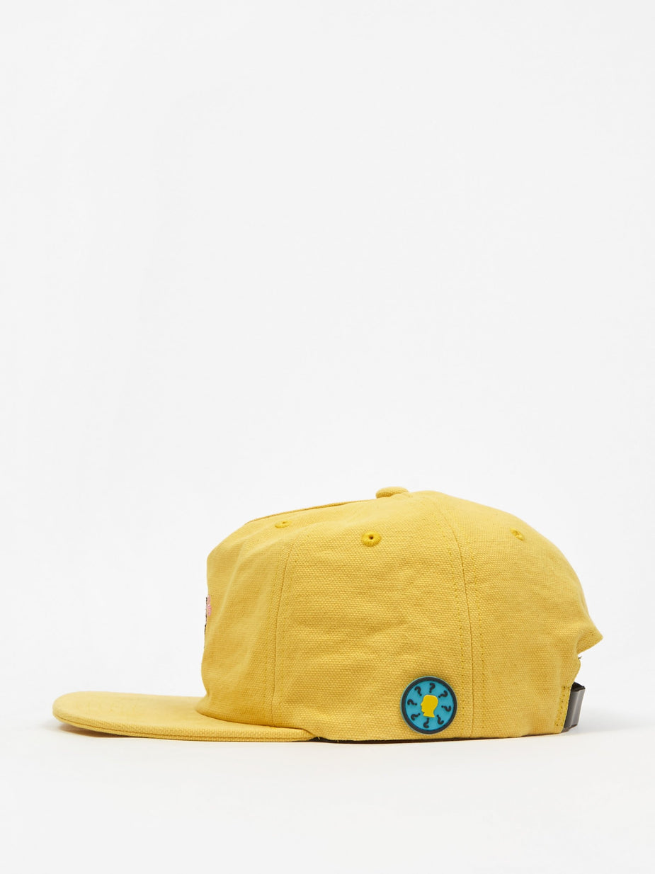 Brain Dead Brain Dead Bang Logo Strap Back Cap - Light Yellow - Yellow