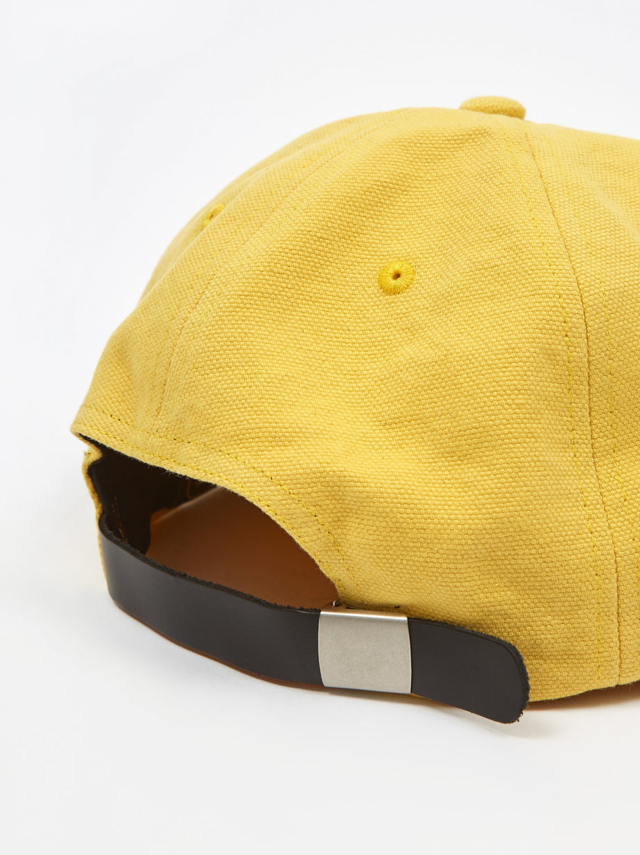 Brain Dead Brain Dead Bang Logo Strap Back Cap - Light Yellow - Yellow