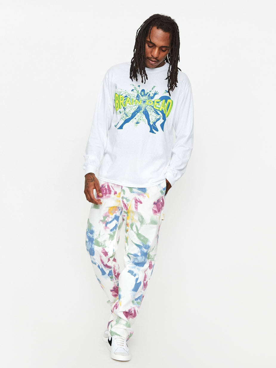 Brain Dead Brain Dead Blammin Longsleeve T-Shirt - White - White