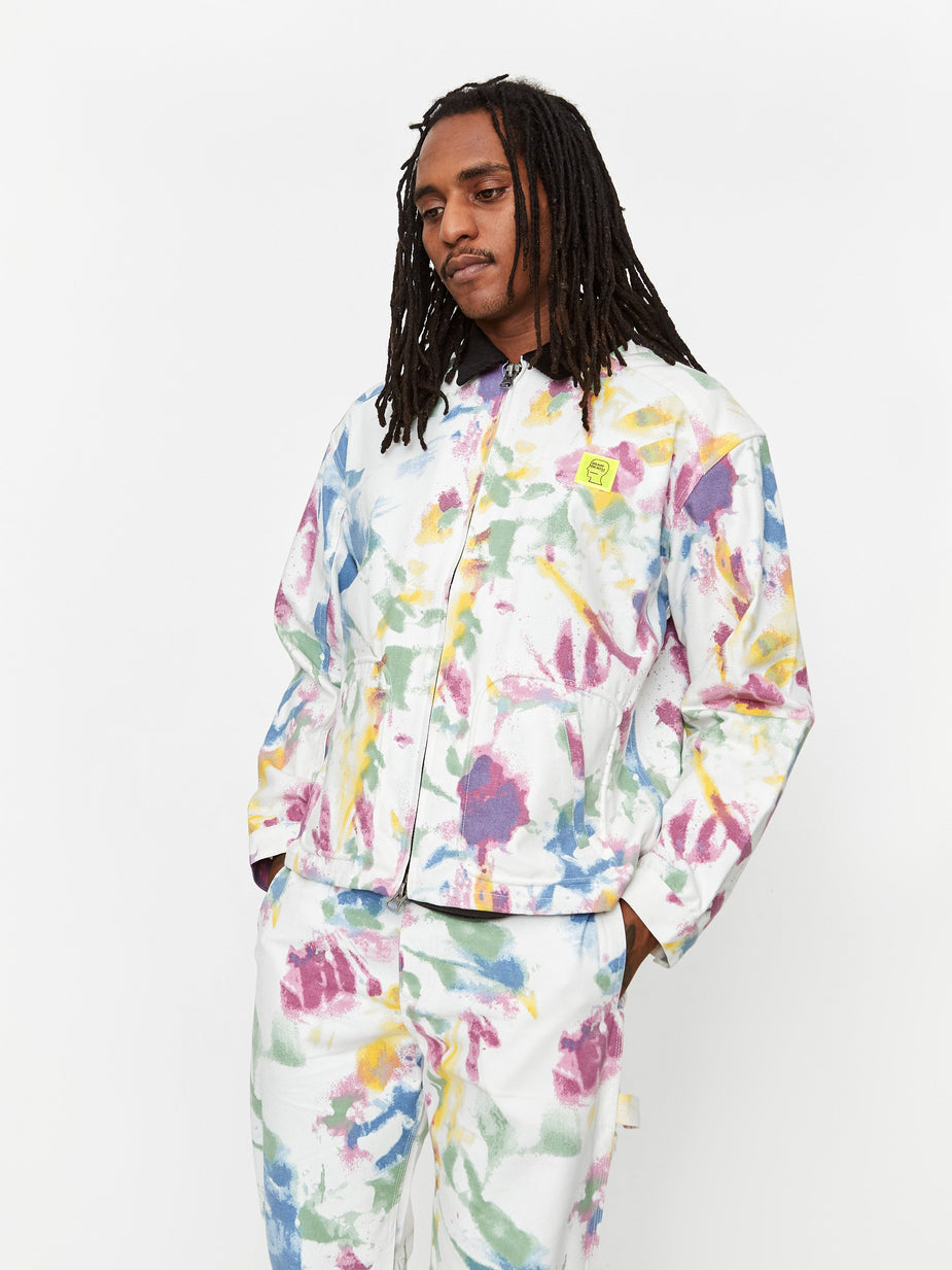 Brain Dead Brain Dead Contrast Cord Collar Harrington Jacket - Dry Pigment Dye - Tie-Dye