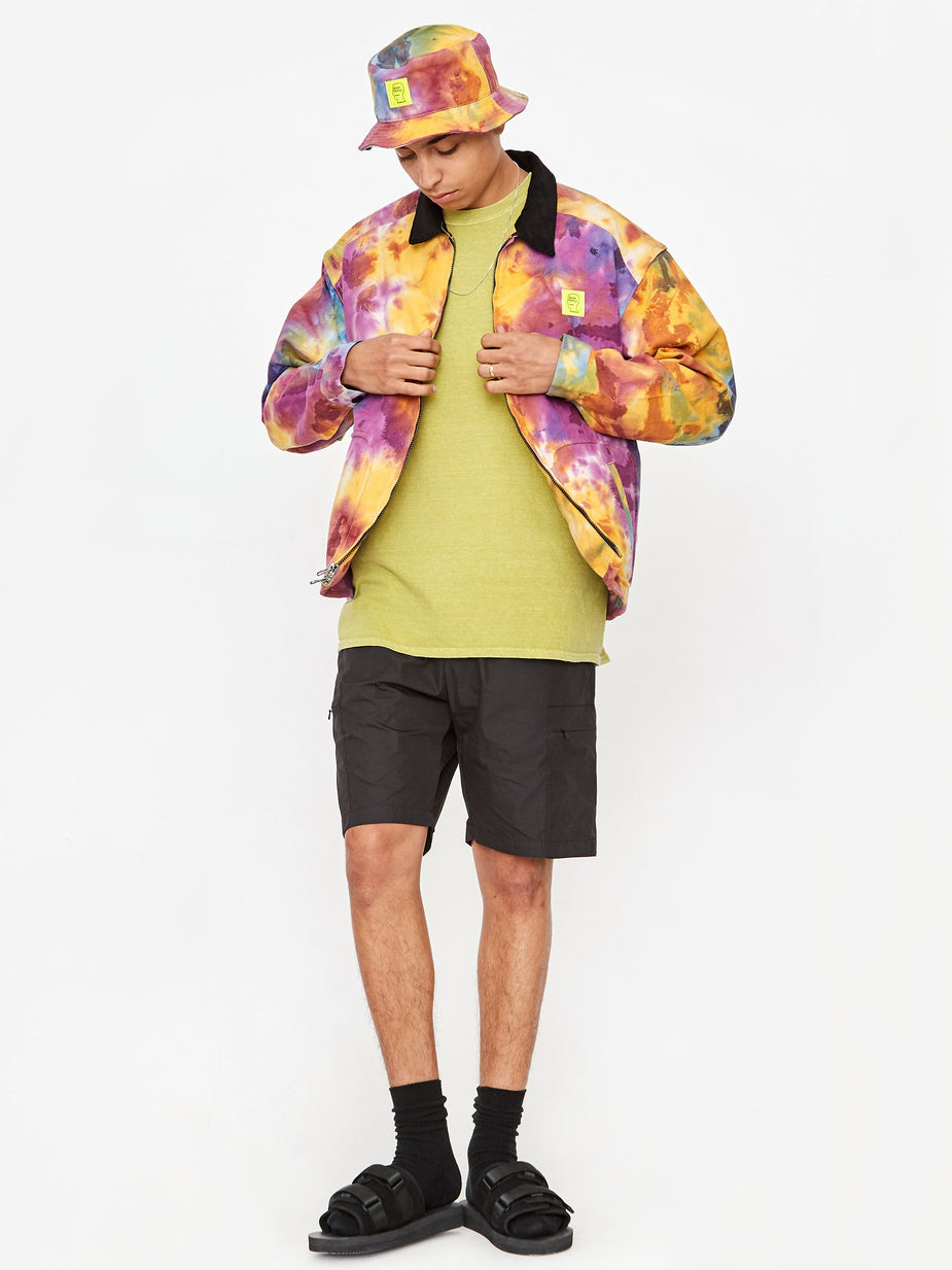 Brain Dead Brain Dead Contrast Cord Collar Harrington Jacket - Tie Dye - Tie-Dye