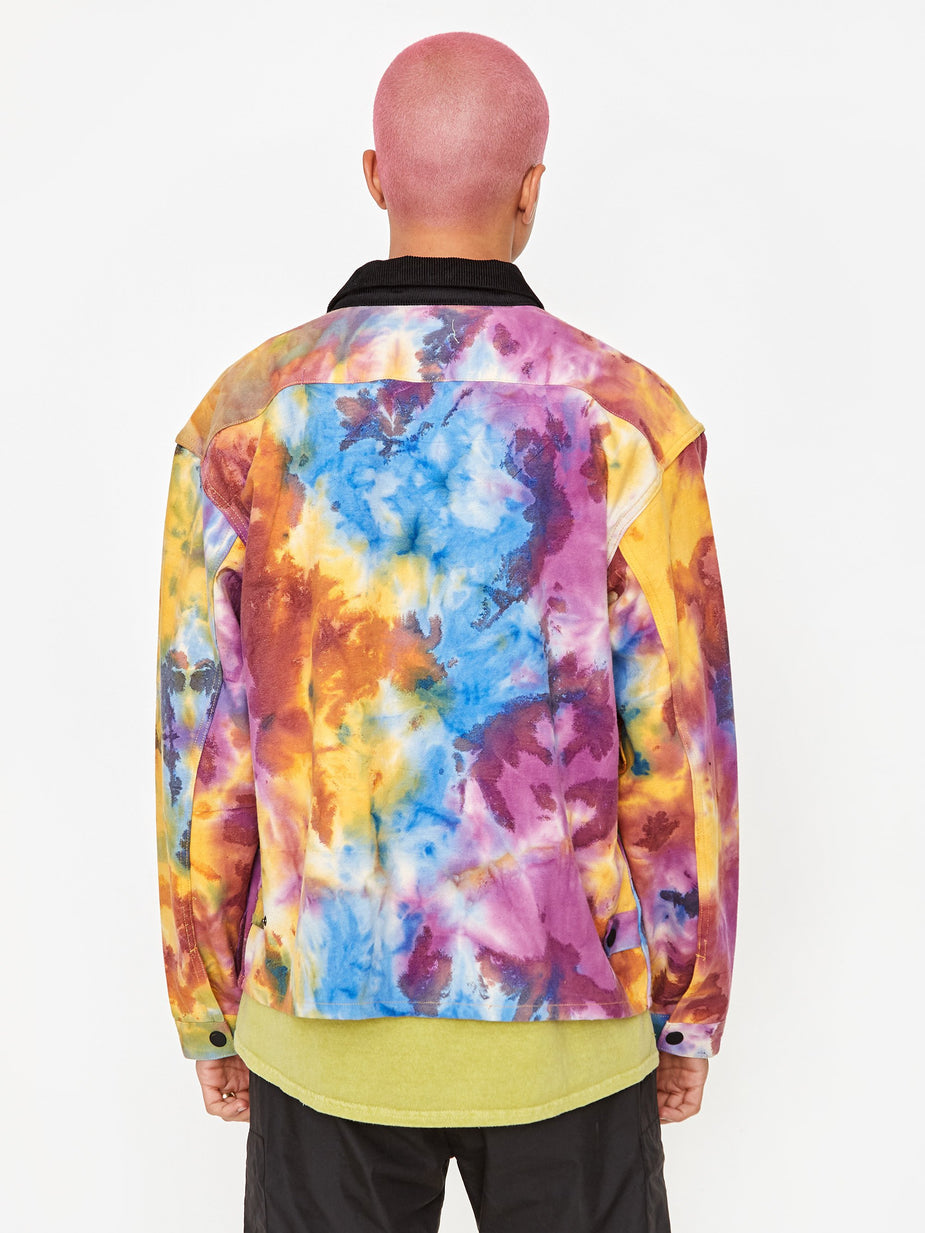 Brain Dead Brain Dead Contrast Cord Collar Harrington Jacket - Tie Dye - Tie-Dye